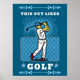 Póster jugador de golf