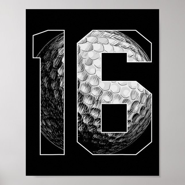 Póster Jugador de golf de 16 años de edad (Frente)