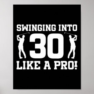 Póster Jugador de golf de 30 años de edad Nacido