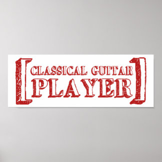 Póster Jugador de guitarra clásica