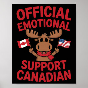 Póster Jugador de Hockey Canadiense de Apoyo Emocional Di