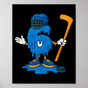 Póster Jugador de hockey con helado que gotea 67