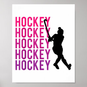 Póster Jugador de Hockey Con Palo de Hockey_3