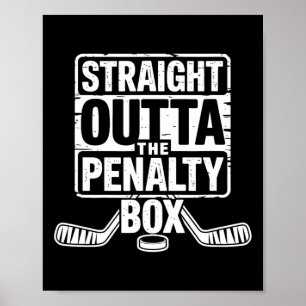 Póster Jugador de hockey directamente desde el banco de p