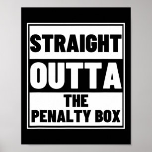 Póster Jugador de Hockey Directo de la Caja de Penalizaci