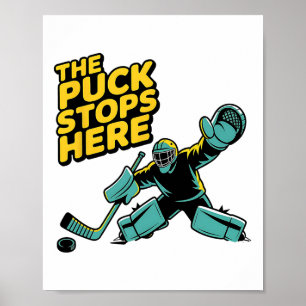 Póster Jugador de Hockey Disculpa Cajón de Penalización P