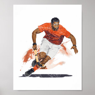 Póster Jugador de Hockey Palo de Hockey Aficionado al Dep