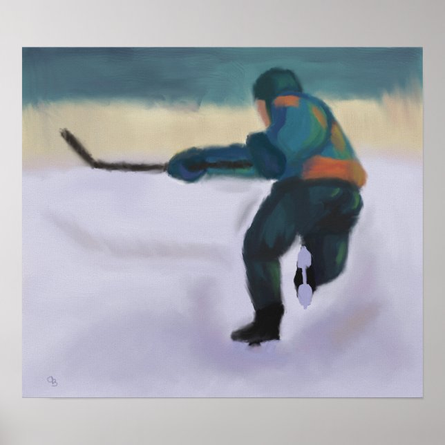 Póster Jugador de hockey, Poster (Frente)