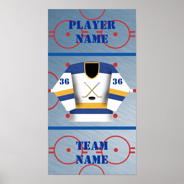 Póster Jugador de hockey Poster Jersey (Frente)