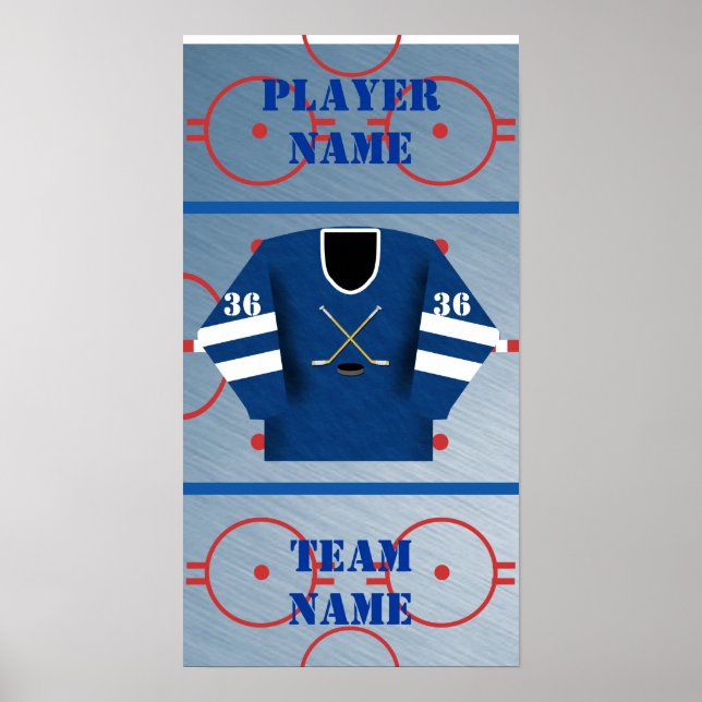 Póster Jugador de hockey Poster Jersey (Frente)