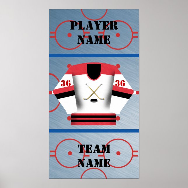 Póster Jugador de hockey Poster Jersey (Frente)