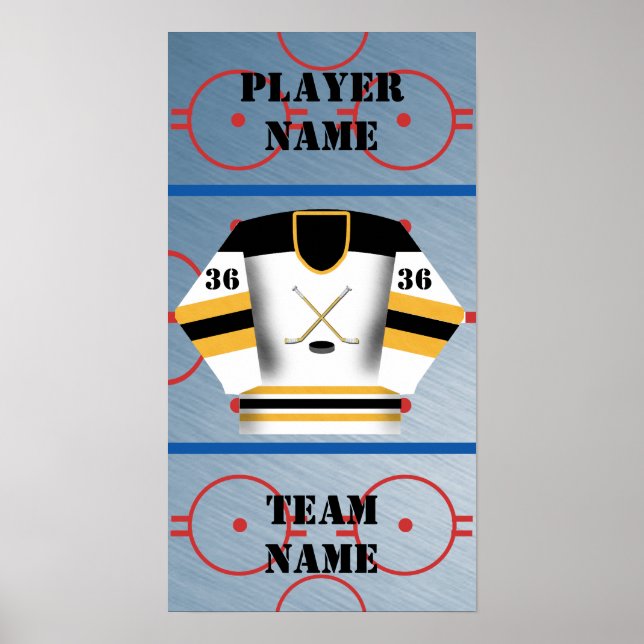 Póster Jugador de hockey Poster Jersey (Frente)