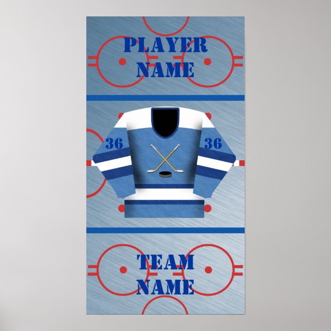 Póster Jugador de hockey Poster Jersey (Frente)