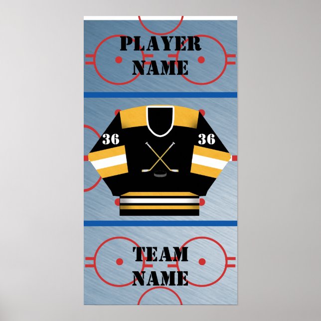 Póster Jugador de hockey Poster Jersey (Frente)