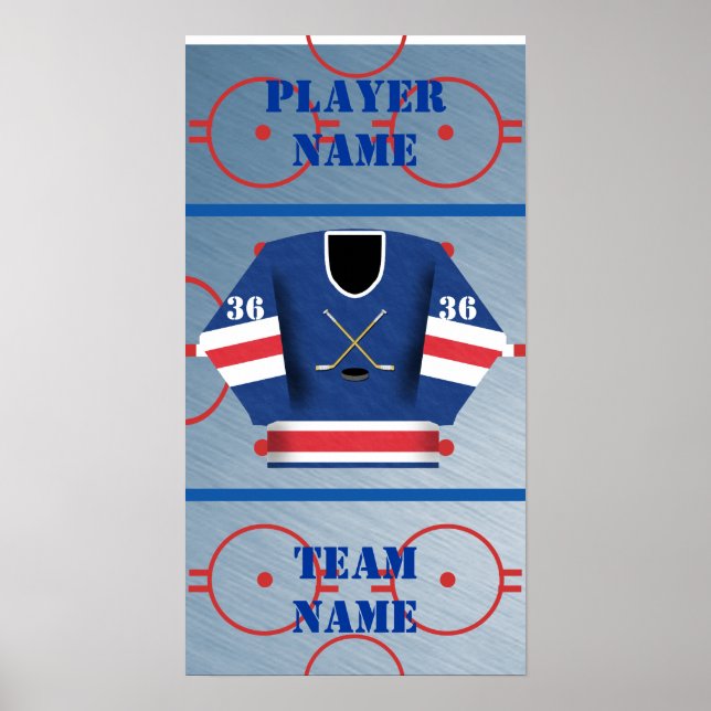 Póster Jugador de hockey Poster Jersey (Frente)