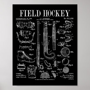 Póster Jugador de Hockey sobre Césped Deportes de Equipo