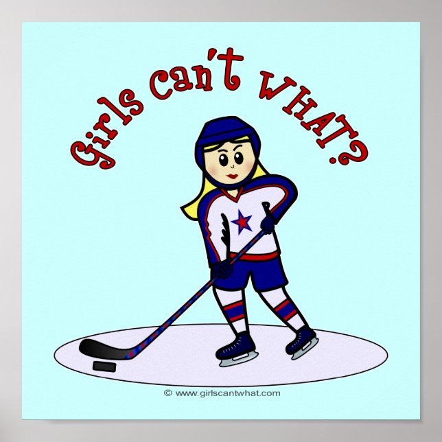 Póster Jugador de hockey sobre Chicas (Frente)