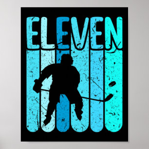 Póster Jugador de Hockey sobre Hielo Cumpleaños 11 Años N