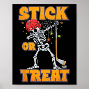 Póster Jugador de hockey sobre hielo Dabbing Skeleton Cos