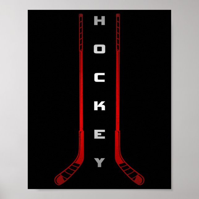 Póster Jugador de hockey sobre hielo de hockey sobre hiel (Frente)