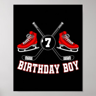 Póster Jugador de hockey sobre hielo defensas chico cumpl