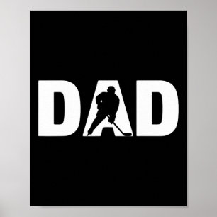 Póster Jugador de Hockey sobre Hielo del Día del Padre Ho