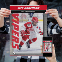 Jugador De Hockey Sobre Hielo En El Personalizable