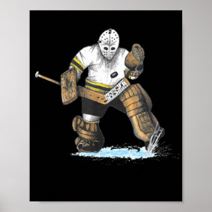Póster Jugador de hockey sobre hielo Gran Guardar máscara