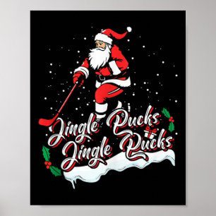 Póster Jugador de hockey sobre hielo Navidad Deportiva na