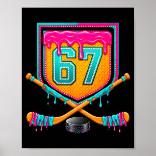Póster Jugador de Hockey sobre Hielo Número 67 de Drip