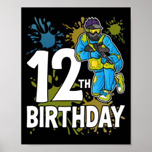 Póster Jugador de la 12ª fiesta de cumpleaños de la pintu