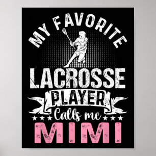 Póster Jugador de Lacrosse Favorito Me Llama Mimi Diverti