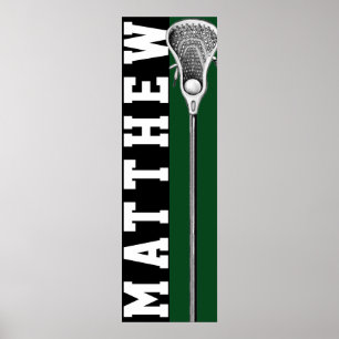 Póster Jugador de Lacrosse Verde