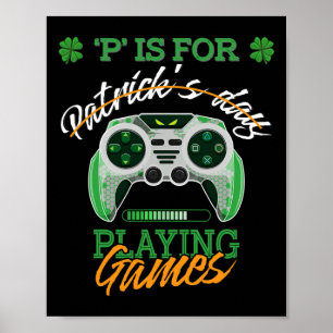 Póster Jugador De Niños Irlandeses De Día De San Patricio