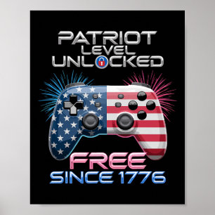 Póster Jugador De Nivel Patriota Desbloqueado 4 De Julio 