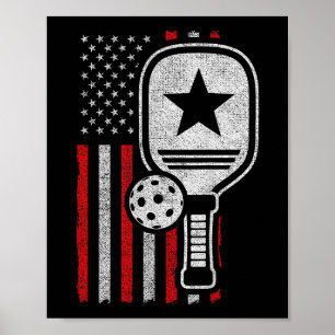 Póster Jugador de pelota de futbol - Bandera Americana - 