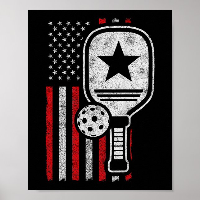 Póster Jugador de pelota de futbol - Bandera Americana -  (Frente)