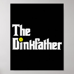 Póster Jugador de pickleball papá divertido dink padre br