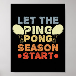Póster Jugador de ping pong con una mesa divertida