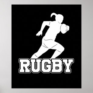 Póster Jugador de rugby de chicas