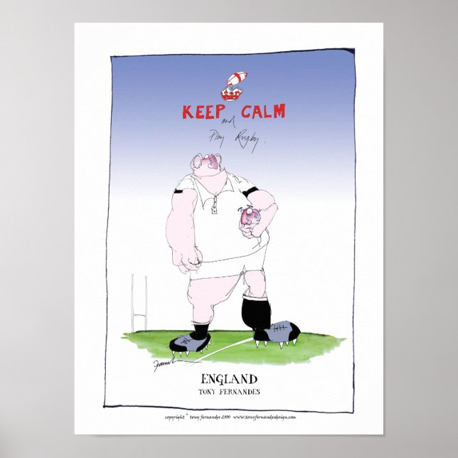 Póster jugador de rugby de england, tony fernandes (Frente)