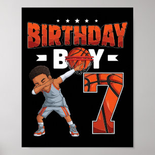 Póster Jugador de Sketll Dabbing Niño de 7 Años Cumpleaño