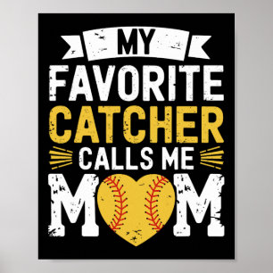 Póster Jugador de Softbol, Mi Receptor Favorito Llama