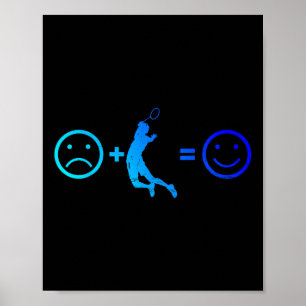 Póster Jugador de squash bádminton mujeres hombres volant