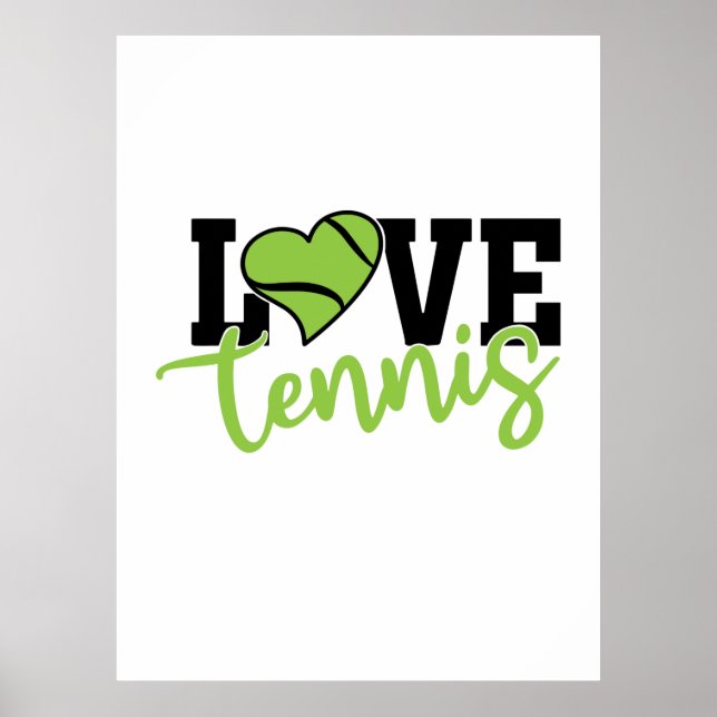 Póster Jugador de tenis | Amar al tenis (Frente)