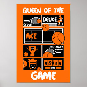 Póster Jugador de tenis Chica júnior