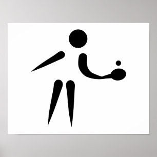 Póster Jugador de tenis de mesa del ping-pong