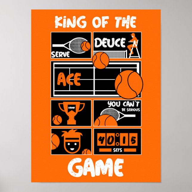 Póster Jugador de tenis infantil (Frente)