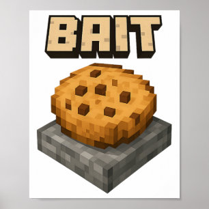 Póster Jugador de trampas de galletas de píxeles