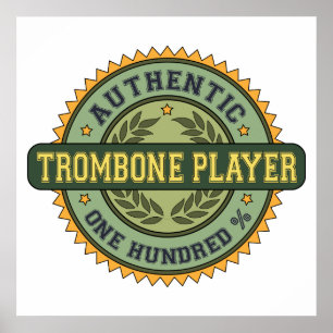 Póster Jugador de Trombone auténtico